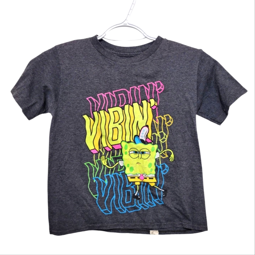 Nickelodeon SpongeBob Square Pants Kids Gray T-Shirt
